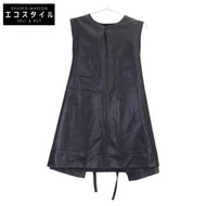 三宅一生 2023秋冬 IM33FE006 棕色環保皮革無袖上衣 2