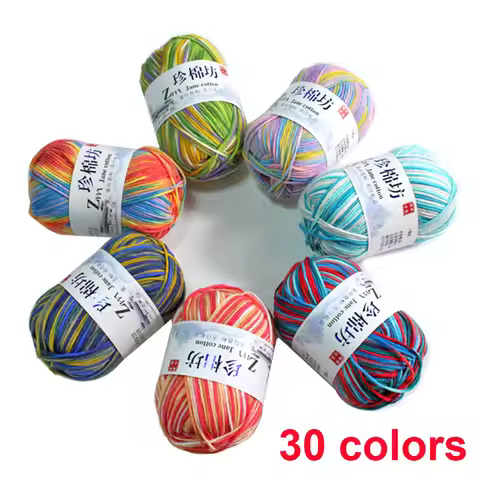 50g/Pcs Colorful Natural Milk Cotton Yarn Thick Yarn For Knitting Baby Wool Crochet Yarn Weave Threa