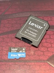 Lexar High-Performance 633x U3 UHS-I microSDXC 記憶卡 with SD Adaptor 512GB [R:100 W:70]