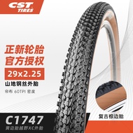 ยางใหม่ CST 27.5/29x2.10/2.25ยางนอกแบบพับขอบเหลืองสำหรับจักรยานเสือภูเขาแนววินเทจกันหนาม XC ออฟโรด