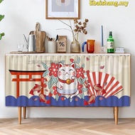 Cartoon Curtain Cabinet Kitchen Langsir Dapur Meja  Dapur Curtains Self-adhesive Skirting Table Top 