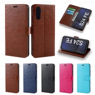 For Samsung Galaxy S24 FE S25 FE Casing Flip PU Leather Phone Case Samsung S24 FE 24FE S25 24fe Card