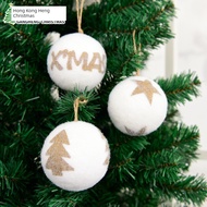 christmas christmas tree ornaments 8cm white foam patch flocking Christmas ball Christmas tree windo