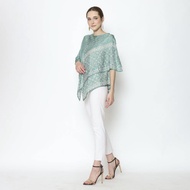 Rinjanie Batik - Modern Women's Batik Blouse - Zigzag Blouse - Asymmetrical Blouse - Modern Office B