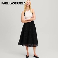 KARL LAGERFELD - ORCHID EMBROIDERY SKIRT