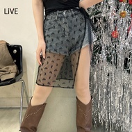 KEMEJA ALIVEF - Elegant Embroidered Skirt Shirt Extension Multipurpose Lace Gauze Skirt One Piece Sh