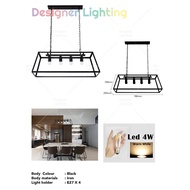 Designer Light Iron Hanging Lamp 4 Holder Dining Lamp Cafe Lamp Restaurant Light Living Light Pendan