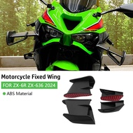 For ZX6R 2024 ZX636 2024 ZX-6R ZX-636 Motorcycle Aerodynamic Wings Side Fixed Wings Fairings Side Sp