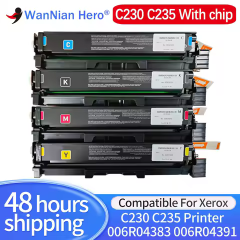 With Chip Xerox Toner With chip Compatible for Xerox C230 C235 Printer 006R04383 006R04391 006R04392