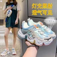 ☆พร้อมส่ง☆ Influencer Rainbow Sole Jelly Daddy Shoes Women i ns Trendy Small Feet Small 2020 Spring New Style Casual Super H