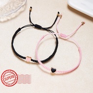 Set Heart Star Shaped Couples Bracelets Adjustable Braided Bracelet Woven Bracelet V7a5