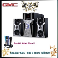 NEW Speaker GMC 885B Salon Aktif Karaoke Bluetooth Radio USB Original BESAR SUARA MANTAB