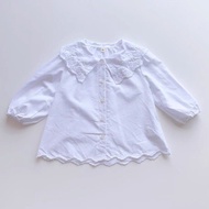 BB衫 baby girl 女仔 kids children 有領衫 宴會 banquet 純白 純白色 白色 純棉 全棉 100% cotton 女童 小朋友 面試 面試衫 幼稚園面試 N班面試 有
