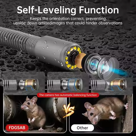 Sewer Camera with 512Hz Locator, 20/30/50m, 7" Pipeline Inspection kit with DVR Function, IP68, 12 A