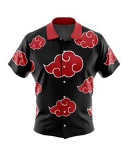 Naruto Akatsuki Button Up HAWAIIan CASUAL Shirt, Size XS-6XL, Style Code167