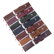 22 24mm Top Real Leather Replacement Watch Band Strap Belt with Screw Buckle For Panerai Tudor IWC F