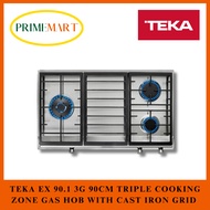 TEKA EX 90.1 3G 90CM TRIPLE COOKING ZONE GAS HOB WITH CAST IRON GRID + 2 YEARS WARRANTY