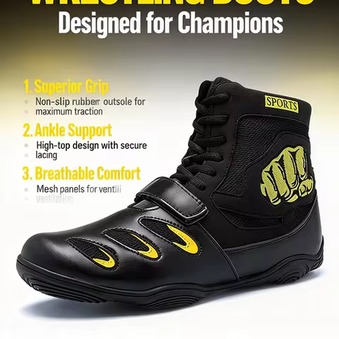 Boxing Shoe Men Professional Breathable Teenagers Beginners Training Wrestling Shoes Fighting Sanda 