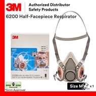3M 6200 Reusable Half Facepiece Respirator/ S(6100) / M(6200) / L(6300) / SIRIM DOSH / Come wIth box