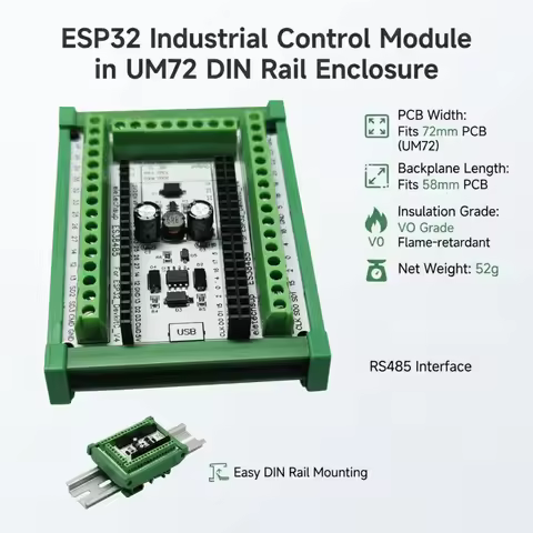 ESP32 DevkitC V4 RS485 DIN Expansion Board 38PIN 2.4GHz WIFI BLE IOT Remote IO Development Board wit