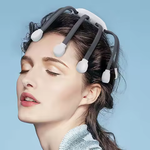 10 Massage Heads Scalp Head Massager Vibrator Octopus Claw Massager Usb Charging Scratcher for Relax