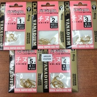 2packs Duel Chinu Vanadium Pro Series Fishing Hook Ring Gold-Plated Chemical Sharpened Needle Point 