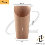 [Wholesale] 50 PCS Premium Kraft Paper Waffle / Eggette / Fries / Snack / Goodies / Ice Cream Cup / 