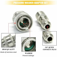 【HOT】 G3/8’’ Male Thread Fitting Pressure Washer Adapter Set Quick Connect Kit 5000