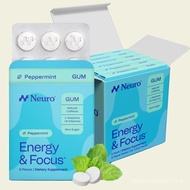 Neuro Peppermint Energy & Focus Gum/Mints - Sugar Free with Natural Caffeine, L-theanine, Vitamin B1