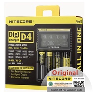 แท้100% NITECORE D4 แบตเตอรี่LCDสมาร์ทชาร์จสำหรับ 18650 14500 16340 26650 แบตเตอรี่ 12V Chargerสำหรั
