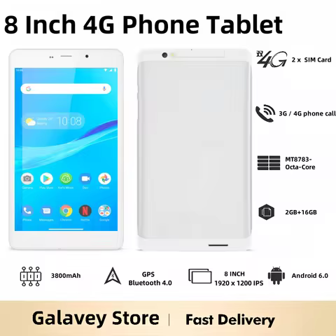 The Cheapest 8" Android 6.0 3G/4G Phone Call Tablet 2GB RAM 16GB ROM 1920 x 1200 Pixels MT8783 8-Cor