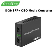 【Hot deal】 GoodTop 10Gb SFP+ OEO SFP to SFP Media Converter Dual 10G SFP+ Slots 100M/1G/2.5G/10GBase