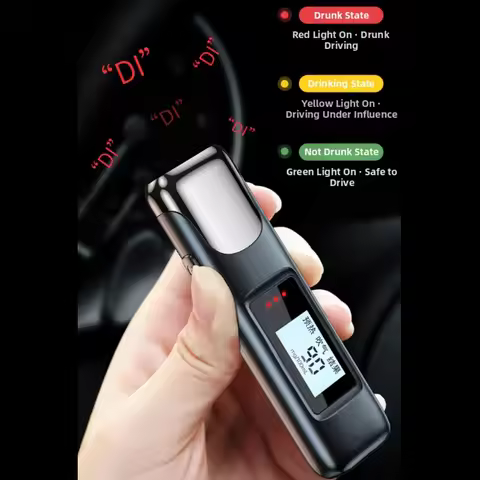 Drunk Reminder Portable Breathalyzer Test Range 0.000-0.19 BAC Automatic Shutdown 10 Seconds Breatha