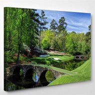 Canvas Wall Art Augusta Masters Golf Course Poster Prints Hole Water Landscape Painting Pictures For