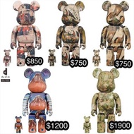 多圖 Bearbrick Be@rbrick 400%+100%  1000% 歌斯拉 Andy Warhol Mike NASA Cheer Bear  Batman HUSH Pil Chrome