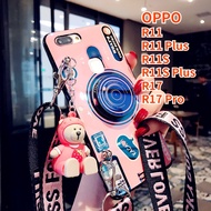 Case For OPPO R17 Pro OPPO R11 Plus OPPO R11S OPPO R11 OPPO R11S Plus OPPO R17 Retro Camera lanyard Sling Casing Grip Stand Holder Silicon Phone Case Cover With Cute Doll