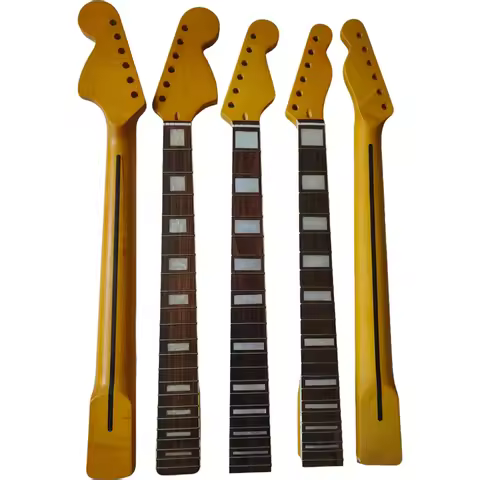 FeiYue ST Style Guitar Neck - Vintage Yellow Matte Wood DIY Kit