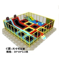 Kindergarten Trampoline Large Indoor Outdoor Popular Square Jumping Bed Amusement Equipment Bounce B