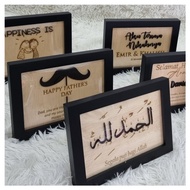 HADIAH GIFT FRAME 3D ENGRAVE NAMA & UCAPAN /HADIAH HARIJADI PERSARAAN REUNION HARI IBUBAPA GURU ANNI