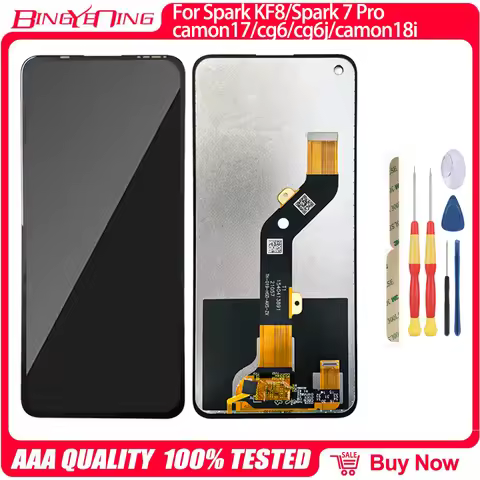 New Original LCD Display For Spark KF8/Spark 7 Pro/Camon 17/CG6/CG6J/Camon 18i X652/CC6/S5 lite/X652