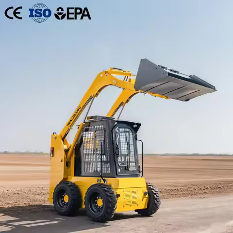 JC45 Mini Skid Steer Loader 1 Ton 2 Ton 3 Ton Compact 4x4 Small Wheel Loader 700kg Rated Load for Co