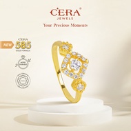 CERA 585 Gold Cubic Cube Ring CR5127