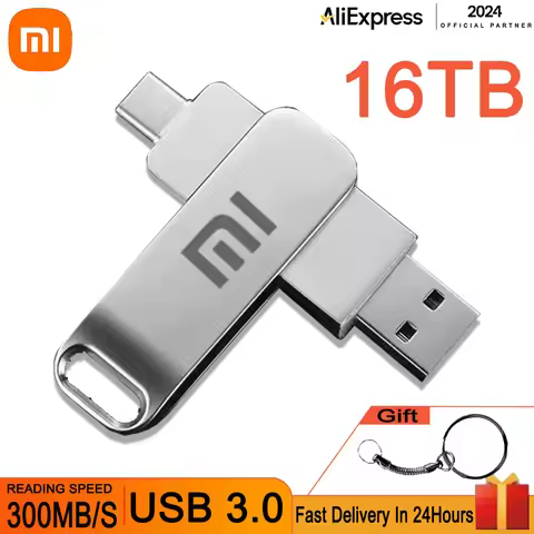 XIAOMI TYPE C USB Flash Drive 2 IN 1 USB Stick 3.0 16TB Pen Drive 2TB 8TB Waterproof Pendrive Memory