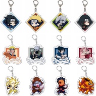 Naruto Kakashi Acrylic Keychain Akatsuki Character Series Pendant Sasuke Backpack Pendant Uchiha Ita