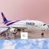 AIRBUS A380-800 THAI AIRWAYS 4 ENGINE AIRBUS MODEL 1/400 (20CM) BEAUTIFUL HIGH QUALITY ALLOY