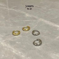 Yours by Jo S925 Sterling Silver Elegant Mini Round Hoop Earrings  (Silver / Gold Plated)