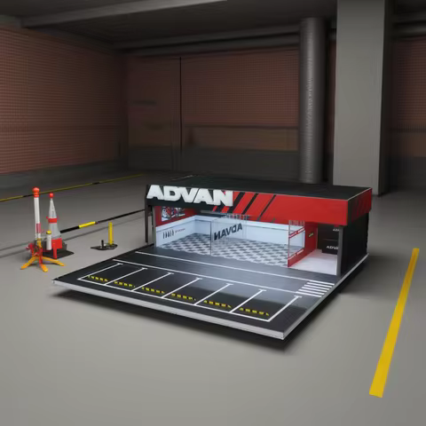MoreArt 1:64：Open Car Park Model, Car Park Scene, Photo Props For Car Models Collection /Display /Gi