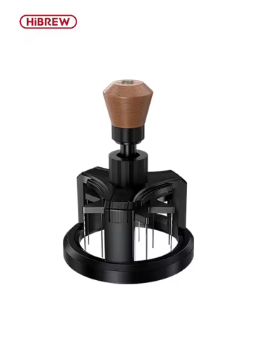 HiBREW Rotary 58mm Espresso Stirrer Portafilter Distribution Tool Needle Distributor Magnetic for Co