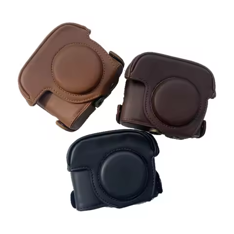 Full Body Camera Bag PU Leather Case For Canon Powershot G15 G16 Waterproof Photo Camera Cover With 