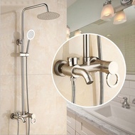 ST-🚤Factory Building Materials Sanitary Ware Brushed Copper Shower Head Antique Bath Set Stainless Steel Shower Set CNQL